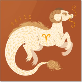 Aries Dragon Posters and Art